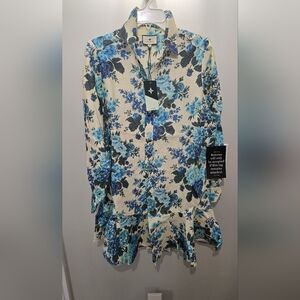 Tuckernuck Wild Zinnia Linen Callahan Shirt Dress NWT